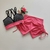 Conjunto Short Hot Pink Cadarço Lateral Top Margarida Listras