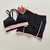 Conjunto Short Jacquard Preto Viés Quartz Pink Panicat Top Margarida