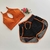 Conjunto Short Duplo Preto Detalhe Laranja Russet Top Gota