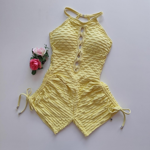 Macaquinho Jacquard Amarelo Manteiga