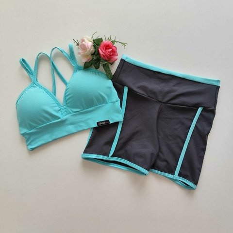Conjunto Short Chumbo Viés Acqua Panicat Top Margarida - comprar online