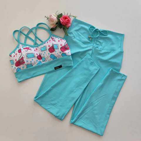 Conjunto Calça Acqua Top Joana Estampa Bicicleta