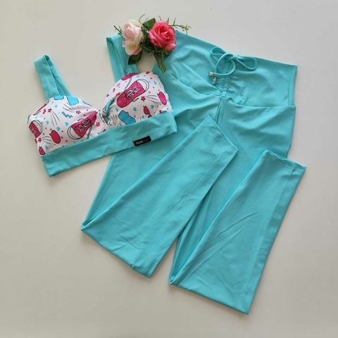 Conjunto Calça Acqua Top Julianne Estampa Bicicleta