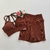 Conjunto Short Canelado Capuccino Bolso Top Mariana SEM EMPINA BUMBUM - comprar online