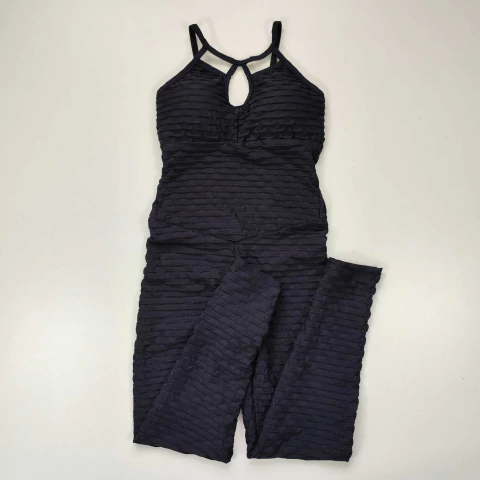 Macacão Jacquard Preto Kew