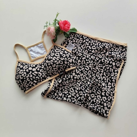 Conjunto Short Onça Viés Top Josy