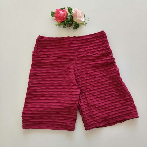Short Jacquard Marsala Cós Simples SEM EMPINA BUMBUM