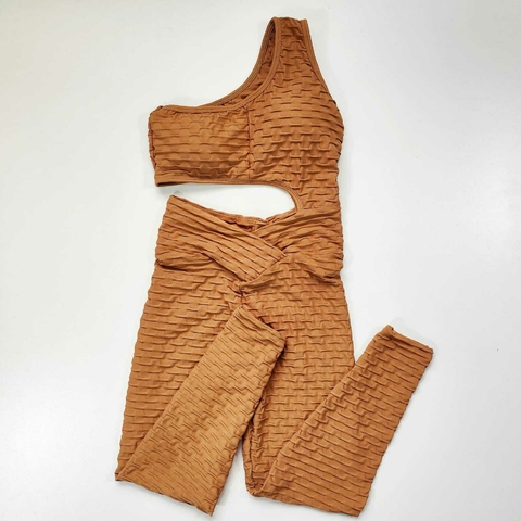 Macacão Jacquard Mocha Mousse