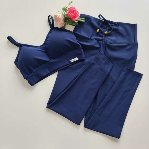 Conjunto Calça Marinho Suplex Top Luz