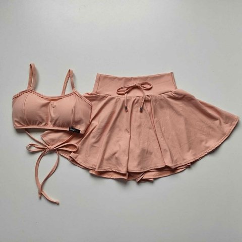 Conjunto Short Saia Cashimere Top Cláudia