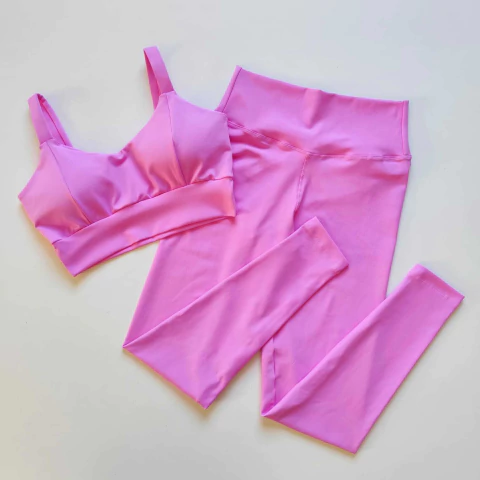 Conjunto Calça Ciclaminho Cós Simples Top Joyce SEM EMPINA BUMBUM