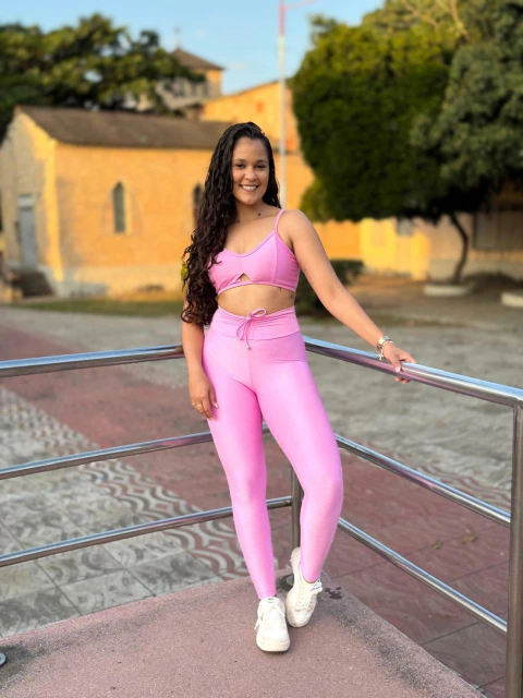 Conjunto Calça Aveludado Ciclaminho Top Jade - comprar online