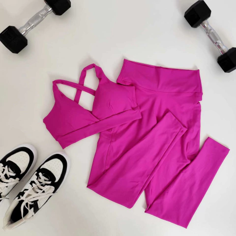 Conjunto Calça Bolso Púrpura Top Eva SEM EMPINA BUMBUM - comprar online