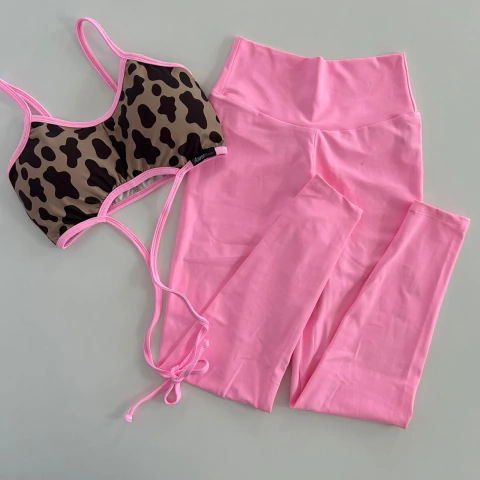 Conjunto Calça Suplex Bubbaloo Cós Simples Top Thay Amarração Vaquinha - comprar online