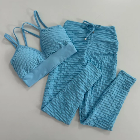 Conjunto Calça Jacquard Sky Blue Top Margarida - comprar online