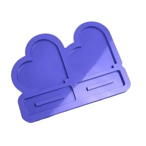 Molde de Silicone Para Resina Epóxi Eternização Coração Plaquinha