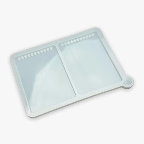 Molde de Silicone Para Resina Capa Bloco A7 Espiral 11 Furos