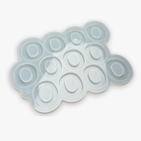 Molde de Silicone Para Resina Paleta Letra O 4cm