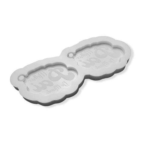 Molde de Silicone Para Resina Epóxi Chaveio Melhor Pai do Mundo