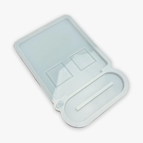 Molde de Silicone Para Resina Epóxi Placa Pix Duplo QR