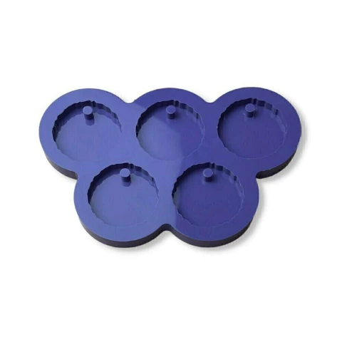 Molde de Silicone Para Resina Epóxi Redondo Geodo 4cm