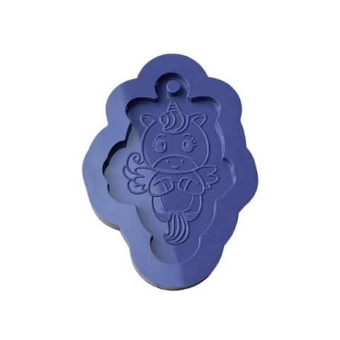 Molde de Silicone Para Resina Epóxi Chaveiro Unicórnio Fofo