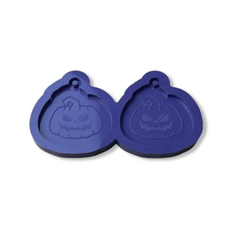 Molde de Silicone Para Resina Epóxi Chaveiro Hallowen Abóbora