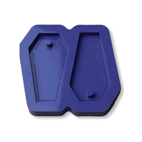 Molde de Silicone Para Resina Epóxi Chaveiro Hallowen Caixão