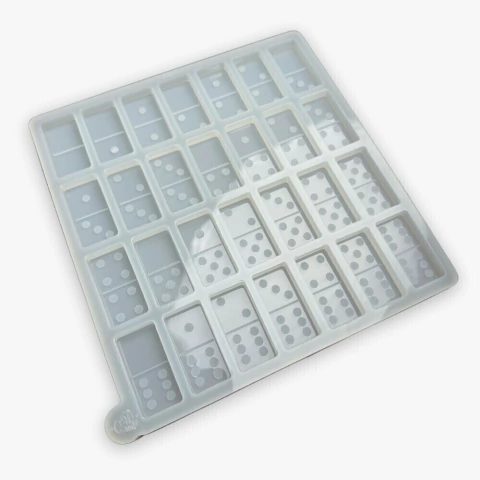 Molde de Silicone Dominó Grande 2,5x4,8cm Espessura de 8mm