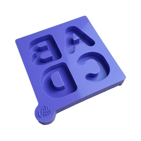 Molde de Silicone Para Resina Epóxi Conjunto de Letras A B C D 4cm