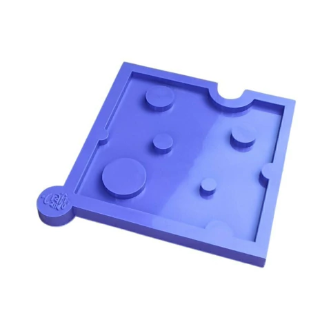 Molde de Silicone Para Resina Epóxi Porta Copos Queijo