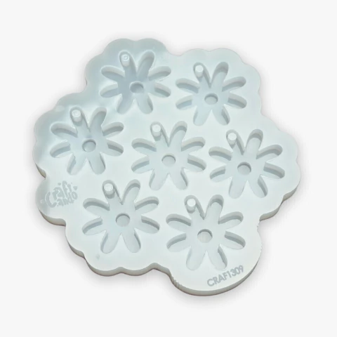 Molde de Silicone Para Resina Epóxi Paleta Mini Margarida 3,5cm
