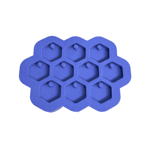 Molde de Silicone Para Resina Epóxi Hexagonais 2,5cm