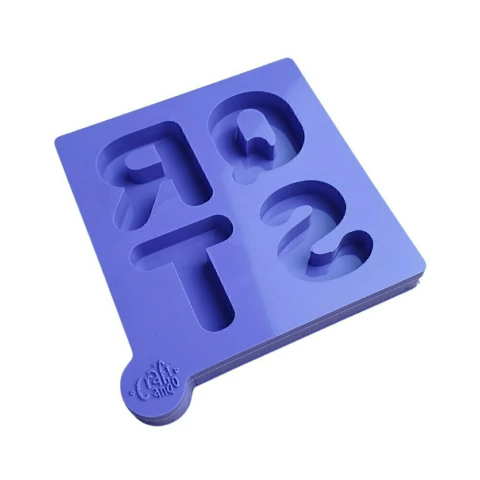 Molde de Silicone Para Resina Epóxi Conjunto de Letras Q R S T 4cm