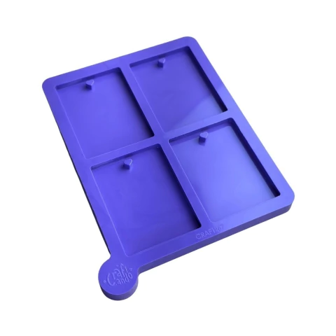 Molde de Silicone Para Resina Epóxi Plaquinha Foto 4 Cavidades