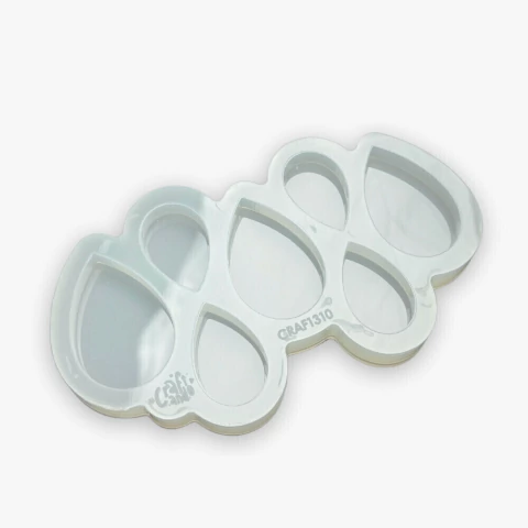 Molde de Silicone Para Resina Epóxi Paleta Gotas Eternização 4cm e 5,5cm