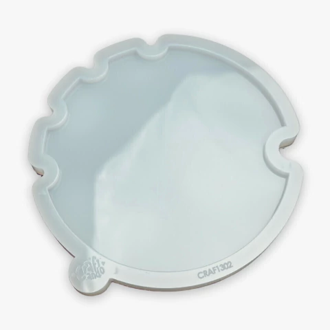 Molde de Silicone Para Resina Plaquinha Nail Redonda Manicure