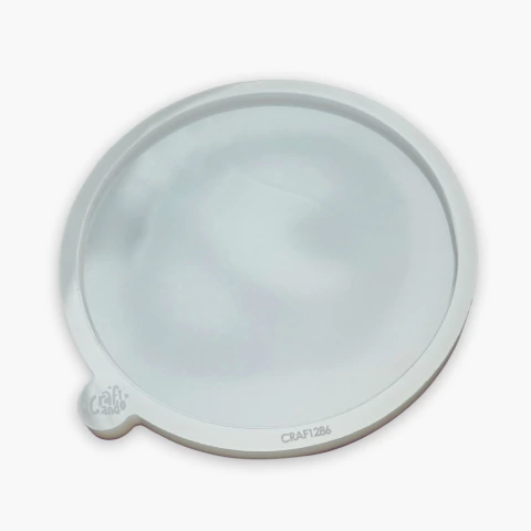 Molde de Silicone Para Resina Epóxi Eternização Redondo Porta Copos