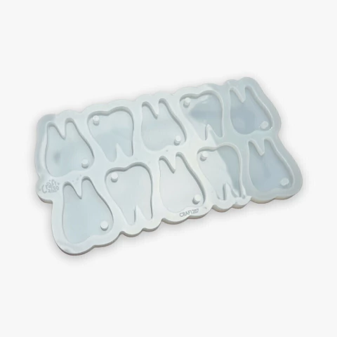 Molde de Silicone Para Resina Epóxi Paleta Dentes 4x5cm