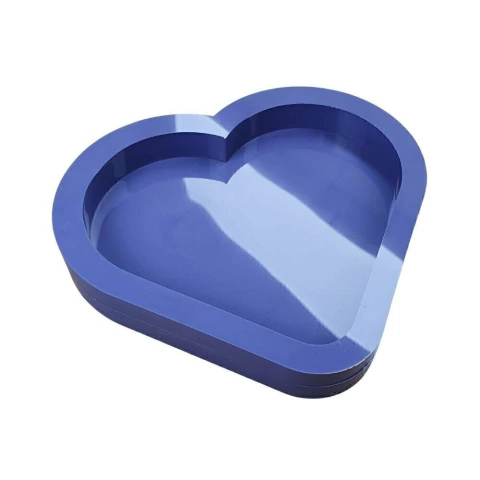 Molde de Silicone Para Resina Epóxi Coração Eternização Fundo