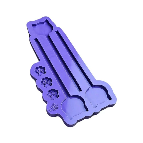 Molde de Silicone Para Resina Caneta Gatinho com Patinhas