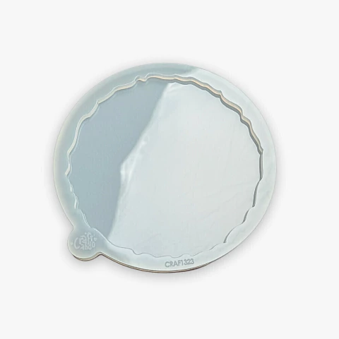 Molde de Silicone Para Resina Porta Aliança Geodo 13cm Sem Furo