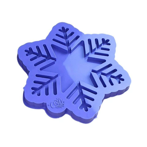 Molde de Silicone Para Resina Epóxi Porta Copos Floco de Neve