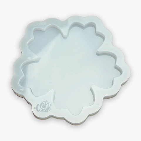 Molde de Silicone Para Resina Bow / Porta Copos Flor Pequena 10cm