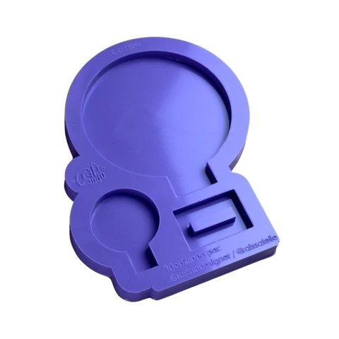 Molde de Silicone Para Resina Epóxi Para Topo de Bolo - Redondo 7cm