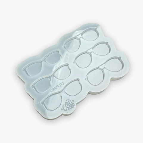 Molde de Silicone Para Resina Epóxi Paleta Dupla Óculos
