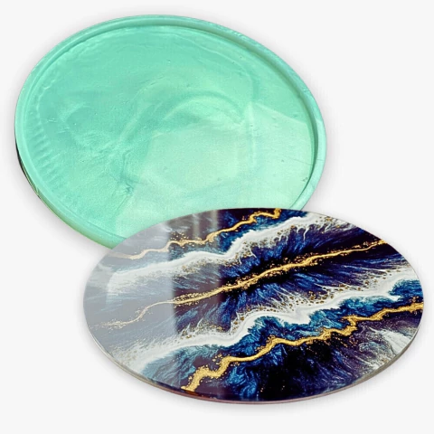 Molde de Silicone Para Resina Bandeja Grande Redonda 22cm com 8mm