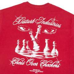 Chess Over Checkers T-Shirt In Red - Imperial Store