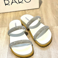 Papete Glamour - Off White - Raro Calçados