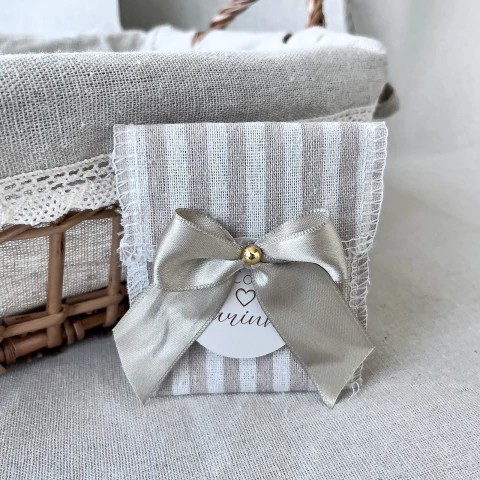 10 Envelopes 7X8 Listradinho com Tag e Fita de Cetim - comprar online